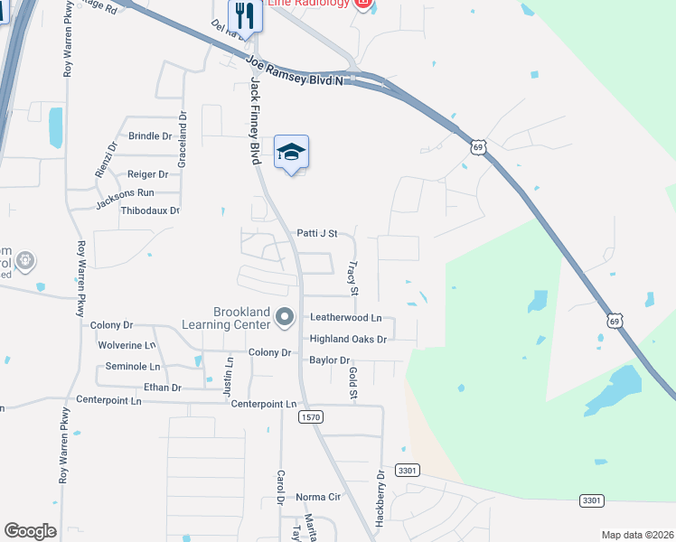 map of restaurants, bars, coffee shops, grocery stores, and more near 609 Tracy Street in Greenville