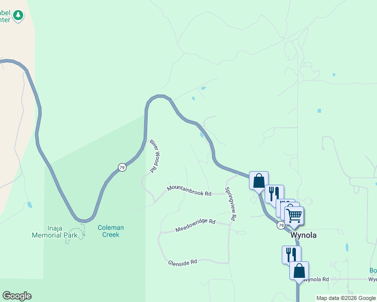 map of restaurants, bars, coffee shops, grocery stores, and more near 1222 Lakedale Road in Santa Ysabel