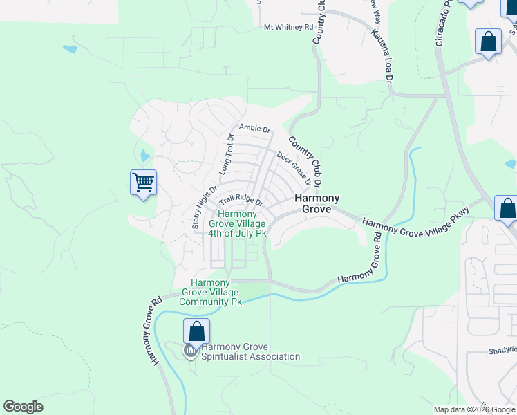 map of restaurants, bars, coffee shops, grocery stores, and more near 21541 Trail Blazer Lane in Escondido