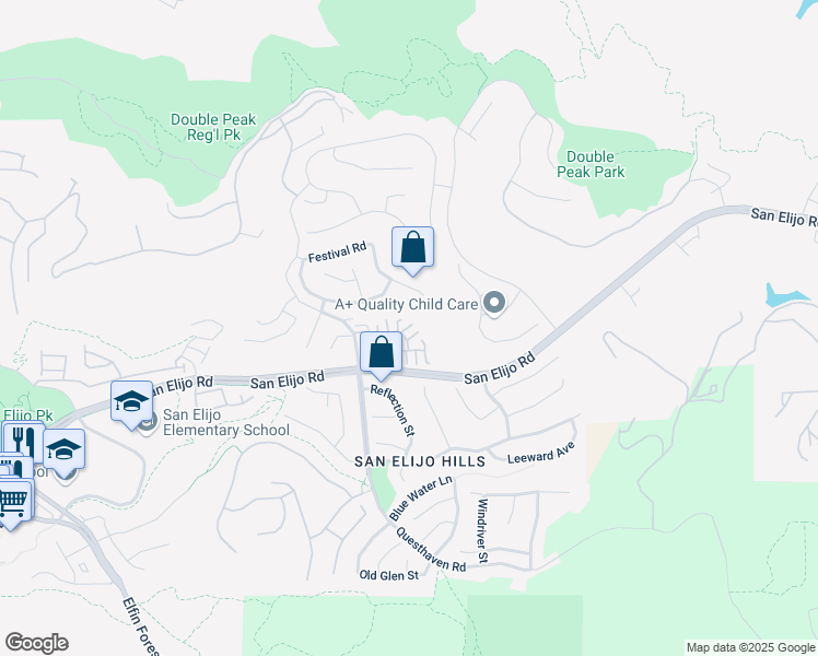 map of restaurants, bars, coffee shops, grocery stores, and more near 1387 Dolomite Way in San Marcos