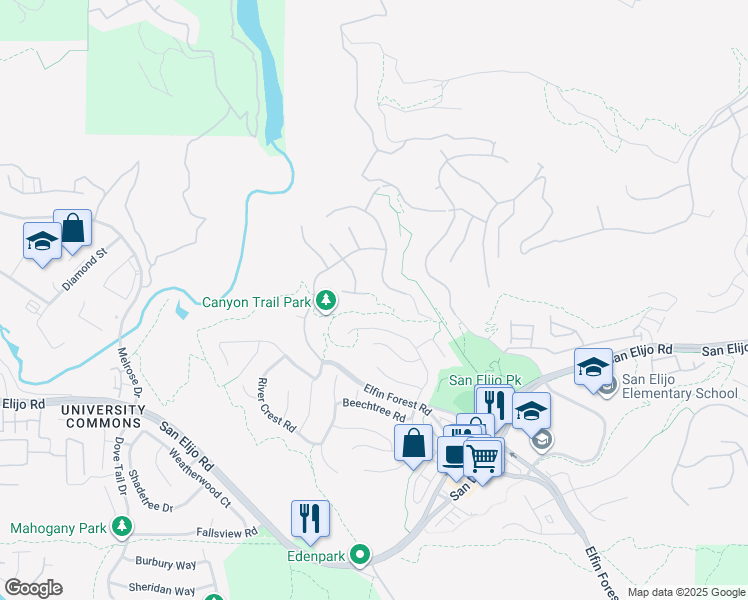map of restaurants, bars, coffee shops, grocery stores, and more near 1471 Glencrest Drive in San Marcos
