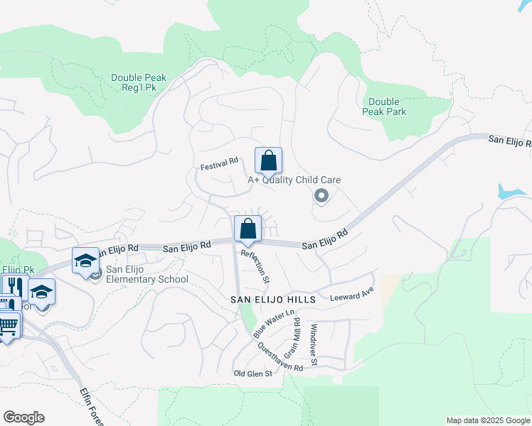 map of restaurants, bars, coffee shops, grocery stores, and more near 1387 Dolomite Way in San Marcos