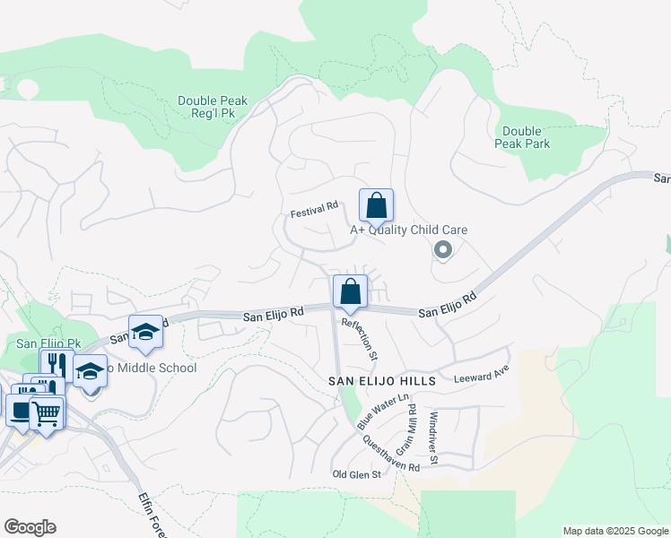 map of restaurants, bars, coffee shops, grocery stores, and more near 1309 Chert Drive in San Marcos