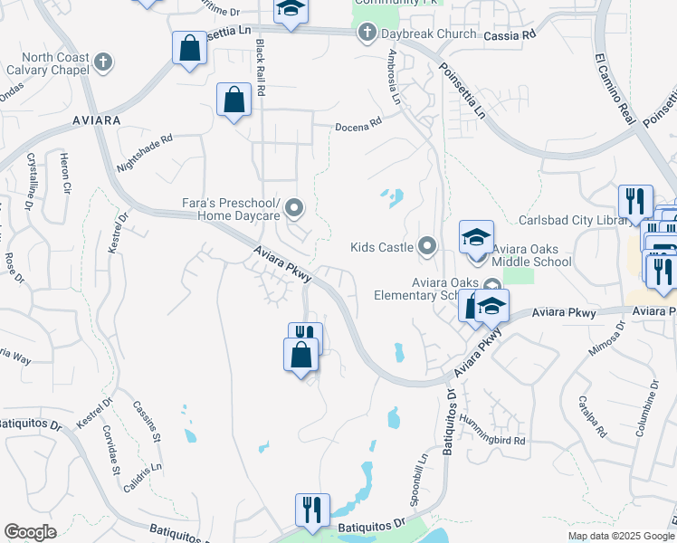 map of restaurants, bars, coffee shops, grocery stores, and more near 1561 Cormorant Drive in Carlsbad
