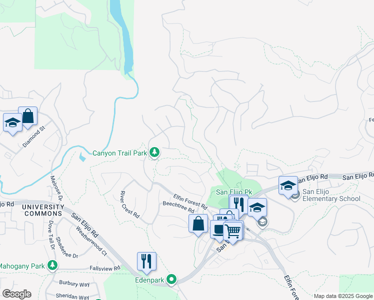 map of restaurants, bars, coffee shops, grocery stores, and more near 1471 Glencrest Drive in San Marcos