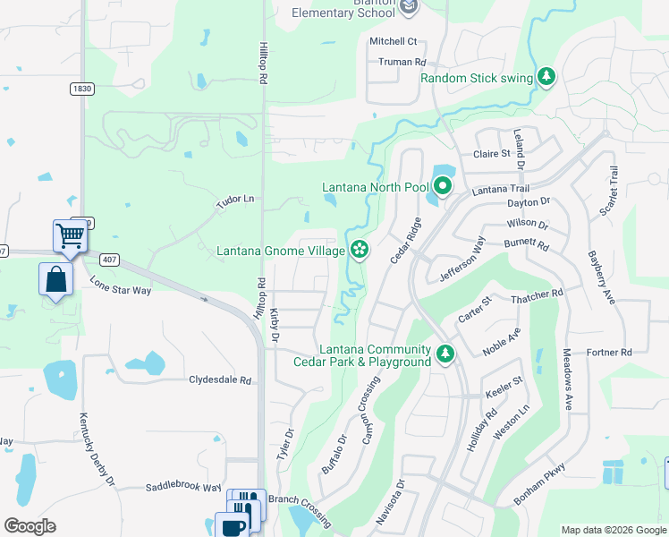 map of restaurants, bars, coffee shops, grocery stores, and more near 830 Sheldon Road in Argyle
