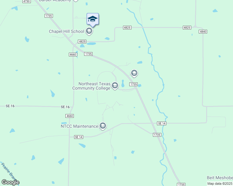 map of restaurants, bars, coffee shops, grocery stores, and more near 2886 Farm to Market 1735 in Mount Pleasant