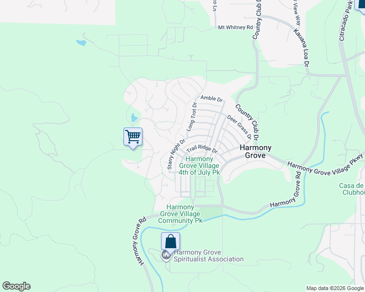 map of restaurants, bars, coffee shops, grocery stores, and more near 21541 Trail Ridge Drive in Escondido