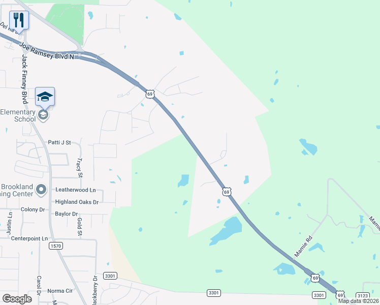 map of restaurants, bars, coffee shops, grocery stores, and more near 6400-6402 E Joe Ramsey Blvd in Greenville