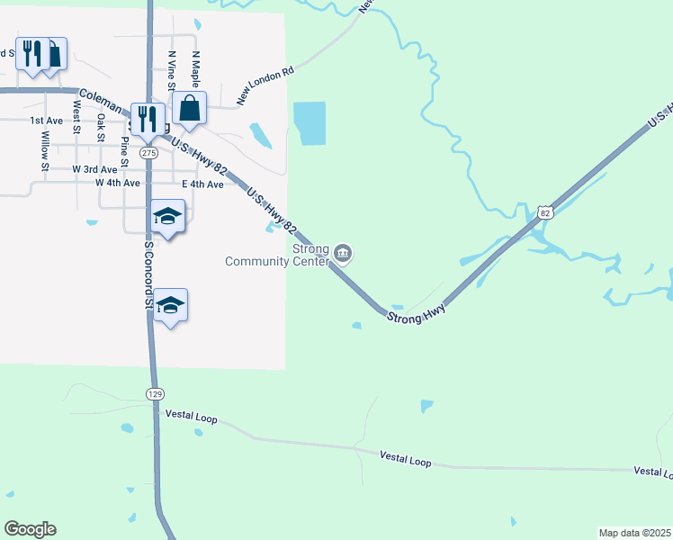 map of restaurants, bars, coffee shops, grocery stores, and more near 10016-10018 Strong Highway in Union County