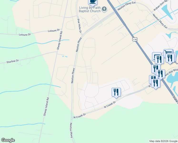 map of restaurants, bars, coffee shops, grocery stores, and more near 888 Barefoot Lane in Summerville