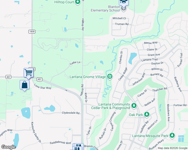 map of restaurants, bars, coffee shops, grocery stores, and more near 1120 Montgomery Way in Argyle