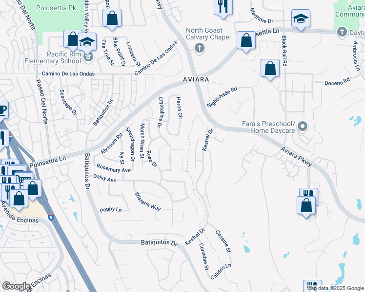 map of restaurants, bars, coffee shops, grocery stores, and more near in Carlsbad