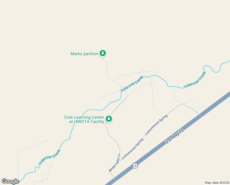 map of restaurants, bars, coffee shops, grocery stores, and more near 77 Bridal Falls Ln in Tularosa
