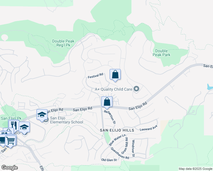 map of restaurants, bars, coffee shops, grocery stores, and more near 1215 Regatta Court in San Marcos