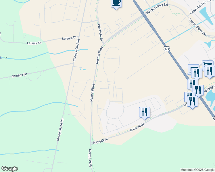 map of restaurants, bars, coffee shops, grocery stores, and more near in Goose Creek