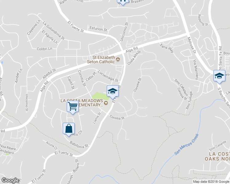 map of restaurants, bars, coffee shops, grocery stores, and more near 6835 El Fuerte Street in Carlsbad