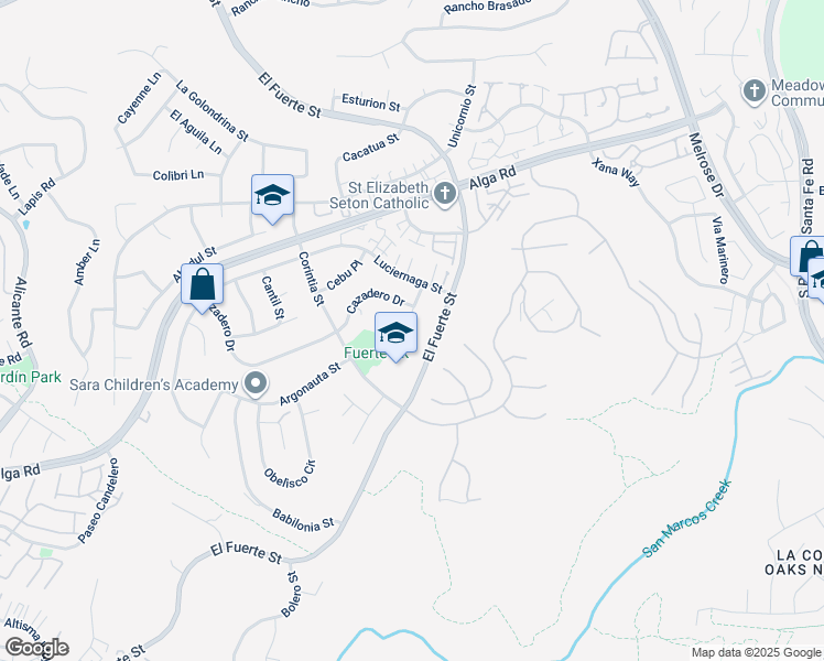 map of restaurants, bars, coffee shops, grocery stores, and more near 6840 Urubu Street in Carlsbad