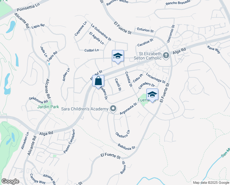 map of restaurants, bars, coffee shops, grocery stores, and more near 6732 Antilope Street in Carlsbad