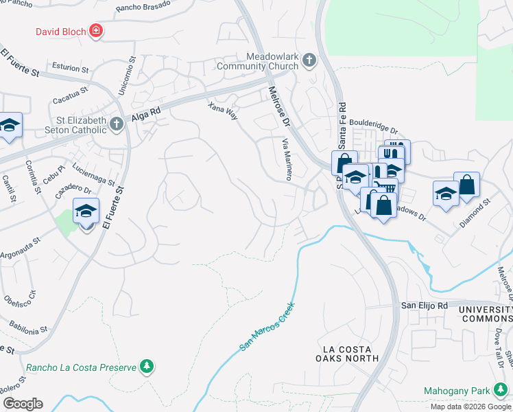 map of restaurants, bars, coffee shops, grocery stores, and more near 7175 Sitio Caballero in Carlsbad