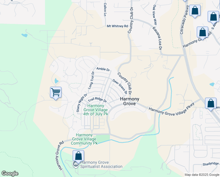 map of restaurants, bars, coffee shops, grocery stores, and more near 21639 Trail Blazer Lane in Escondido