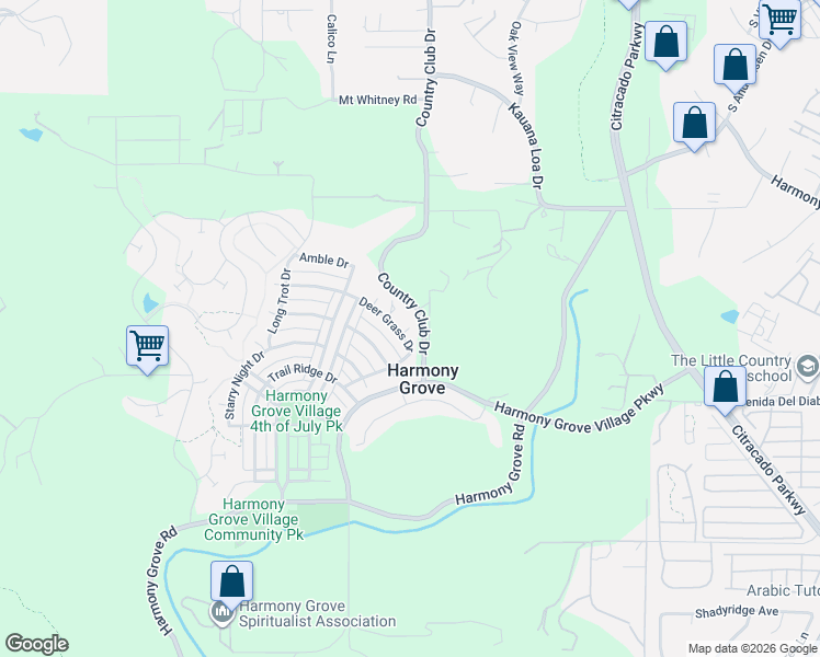 map of restaurants, bars, coffee shops, grocery stores, and more near 21715 Deer Grass Drive in Escondido