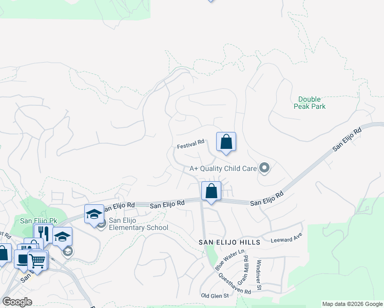 map of restaurants, bars, coffee shops, grocery stores, and more near 887 Chandelier Court in San Marcos
