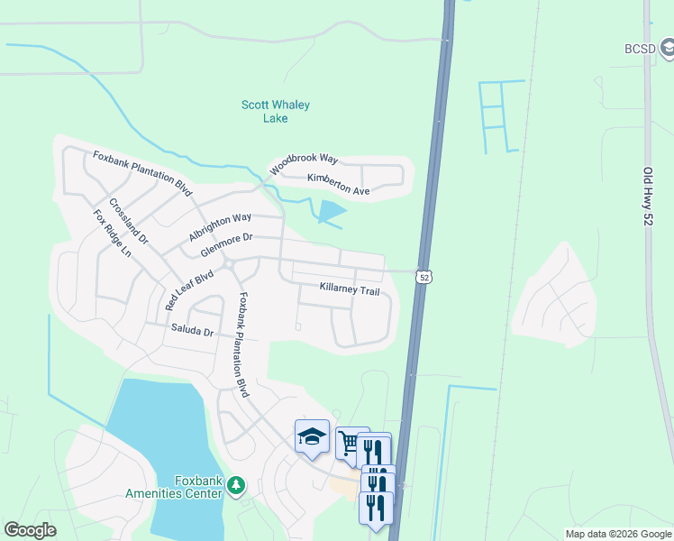 map of restaurants, bars, coffee shops, grocery stores, and more near 123 Red Leaf Boulevard in Moncks Corner