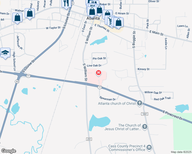 map of restaurants, bars, coffee shops, grocery stores, and more near 1007 South William Street in Atlanta