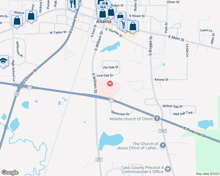 map of restaurants, bars, coffee shops, grocery stores, and more near 1007 South William Street in Atlanta