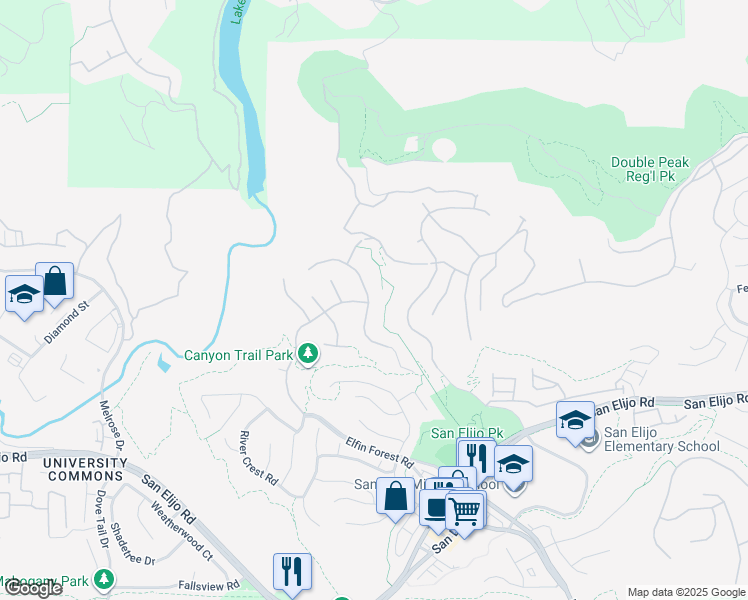 map of restaurants, bars, coffee shops, grocery stores, and more near 1530 Glencrest Drive in San Marcos