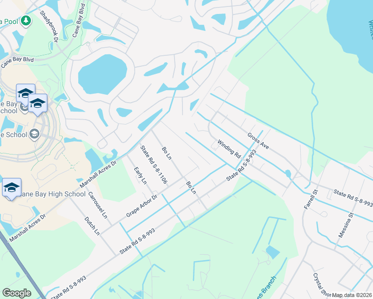 map of restaurants, bars, coffee shops, grocery stores, and more near 316 Bo Lane in Summerville