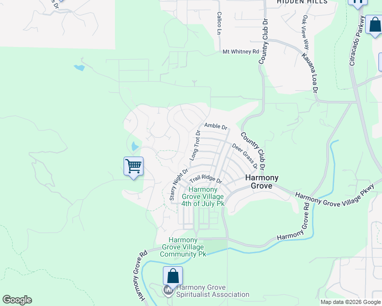 map of restaurants, bars, coffee shops, grocery stores, and more near 21644 Long Trot Drive in Escondido