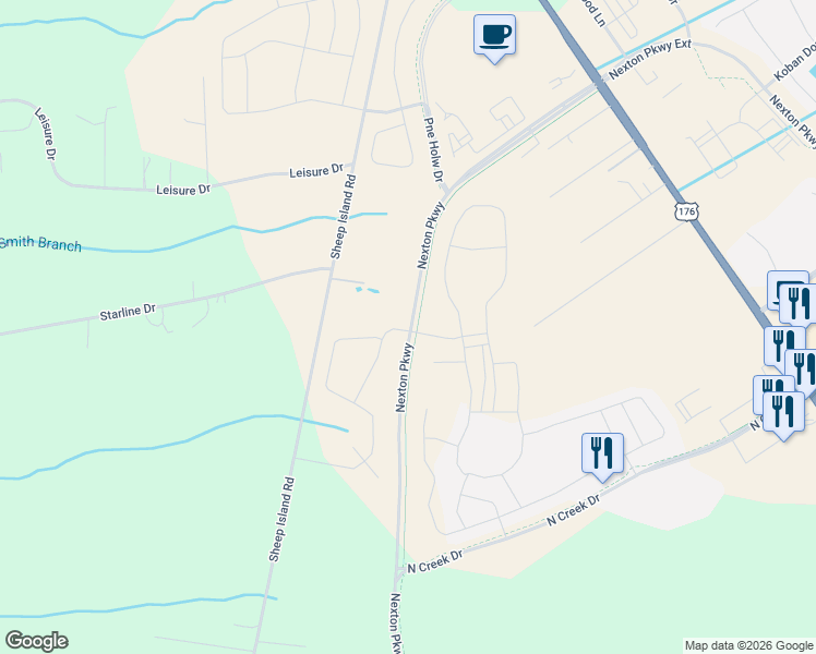 map of restaurants, bars, coffee shops, grocery stores, and more near Nexton Parkway in Summerville