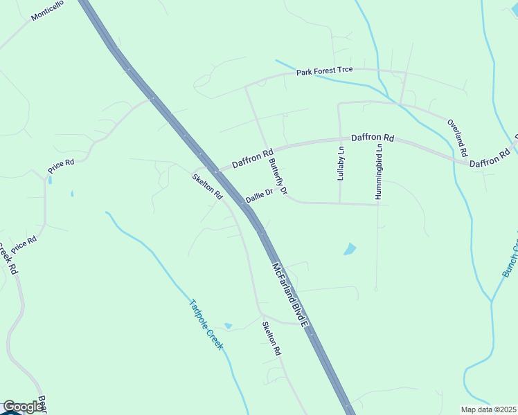 map of restaurants, bars, coffee shops, grocery stores, and more near 11174-11202 McFarland Blvd E in Duncanville