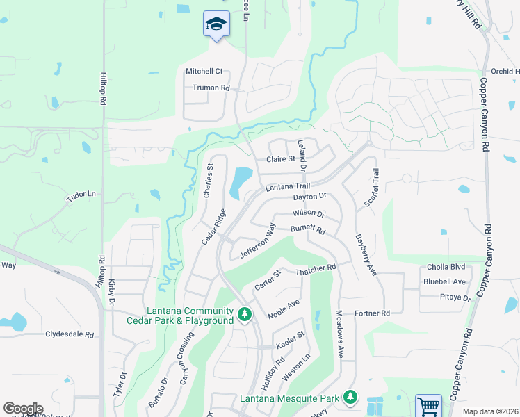 map of restaurants, bars, coffee shops, grocery stores, and more near 1026 Dayton Drive in Argyle