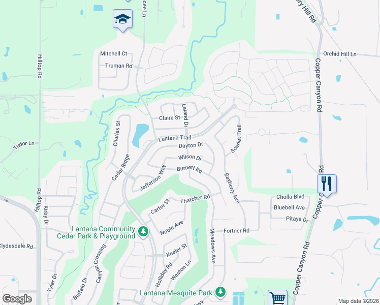 map of restaurants, bars, coffee shops, grocery stores, and more near 1201 Wilson Drive in Argyle