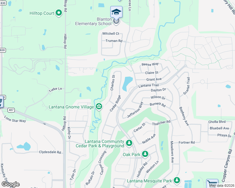 map of restaurants, bars, coffee shops, grocery stores, and more near 9060 Cedar Ridge in Argyle