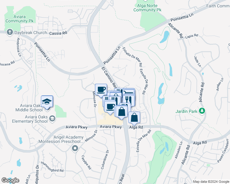 map of restaurants, bars, coffee shops, grocery stores, and more near 1862 Alkali Heath Lane in Carlsbad