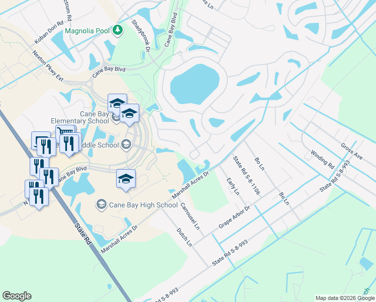 map of restaurants, bars, coffee shops, grocery stores, and more near 186 Brookhaven Road in Summerville