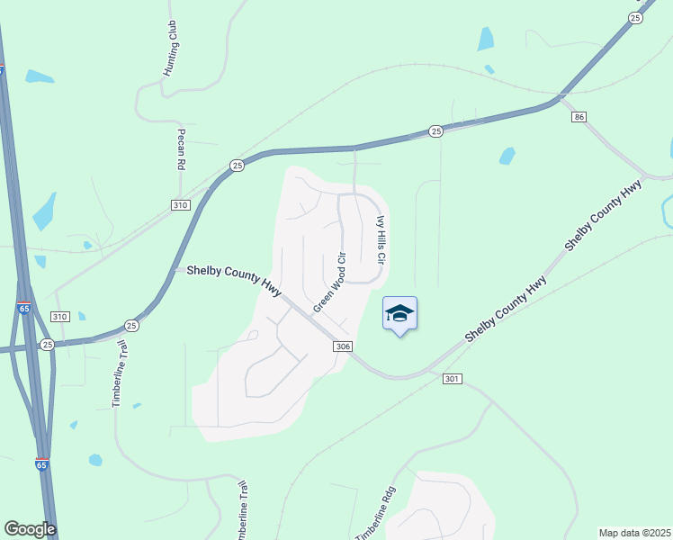 map of restaurants, bars, coffee shops, grocery stores, and more near 145 Green Wood Circle in Calera