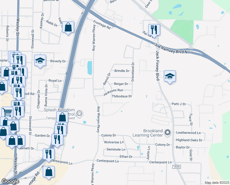 map of restaurants, bars, coffee shops, grocery stores, and more near 1427 Jacksons Run in Greenville