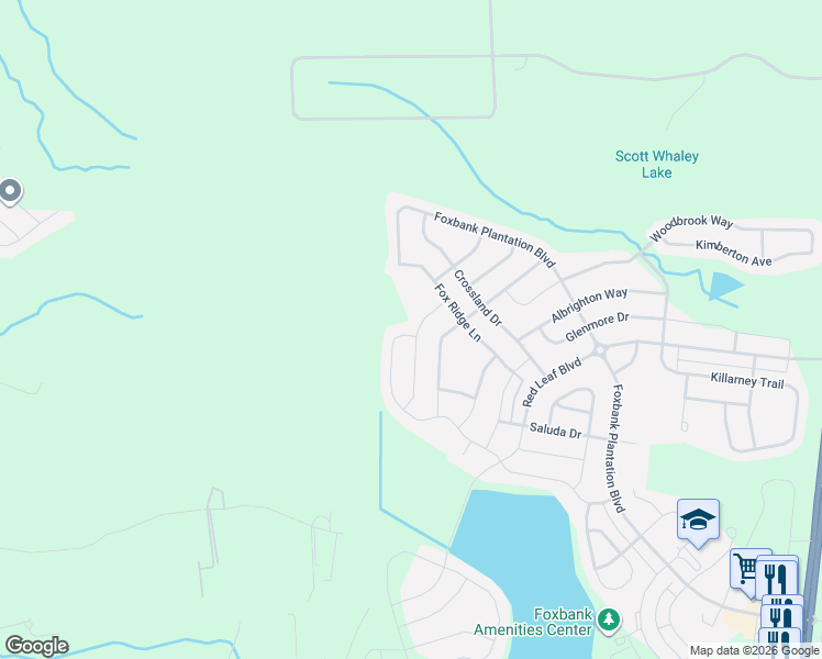 map of restaurants, bars, coffee shops, grocery stores, and more near 114 Ancestry Lane in Moncks Corner