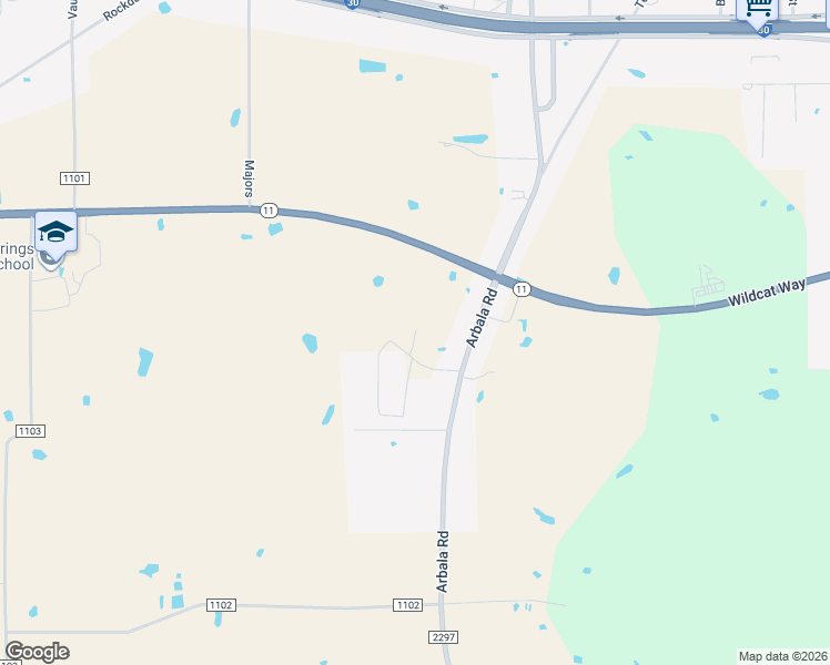 map of restaurants, bars, coffee shops, grocery stores, and more near 1703 Turnberry Circle in Sulphur Springs