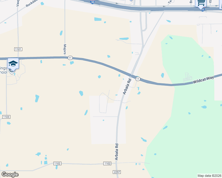 map of restaurants, bars, coffee shops, grocery stores, and more near 1703 Turnberry Circle in Sulphur Springs