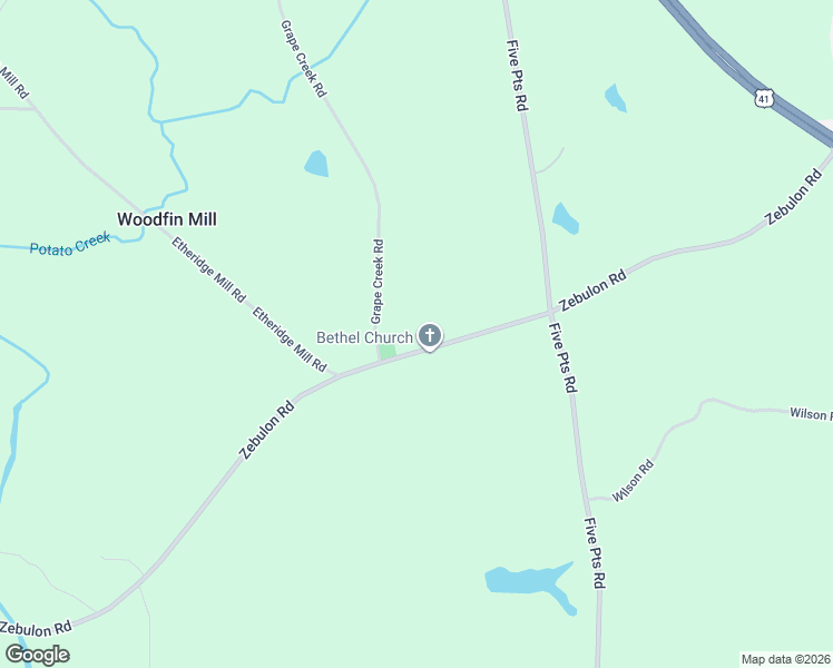 map of restaurants, bars, coffee shops, grocery stores, and more near 451 Zebulon Road in Milner