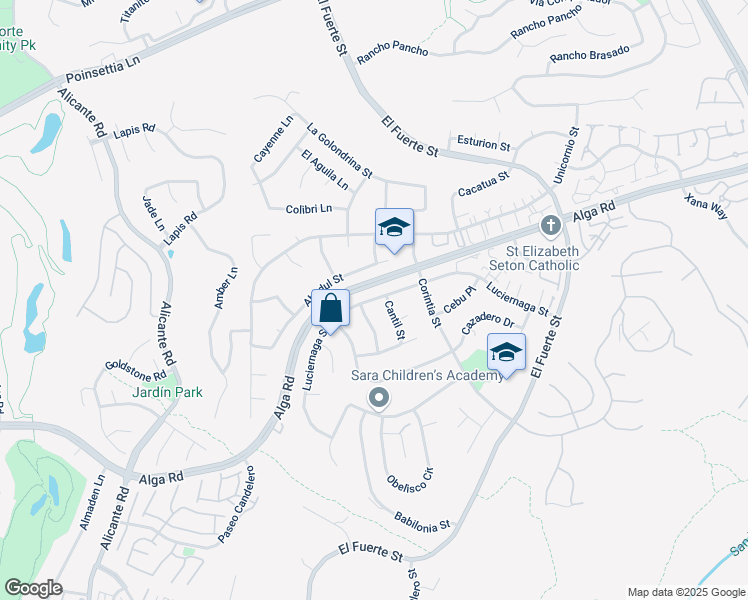 map of restaurants, bars, coffee shops, grocery stores, and more near 6703 Antilope Street in Carlsbad