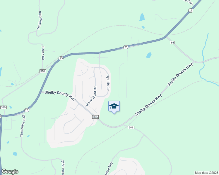 map of restaurants, bars, coffee shops, grocery stores, and more near 335 Ivy Hills Circle in Calera