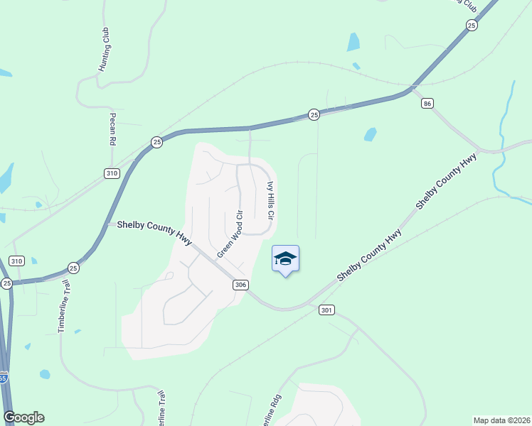 map of restaurants, bars, coffee shops, grocery stores, and more near 347 Ivy Hills Circle in Calera