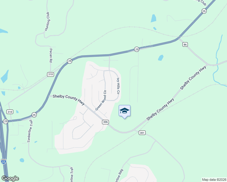 map of restaurants, bars, coffee shops, grocery stores, and more near 181 Old Ivy Road in Calera